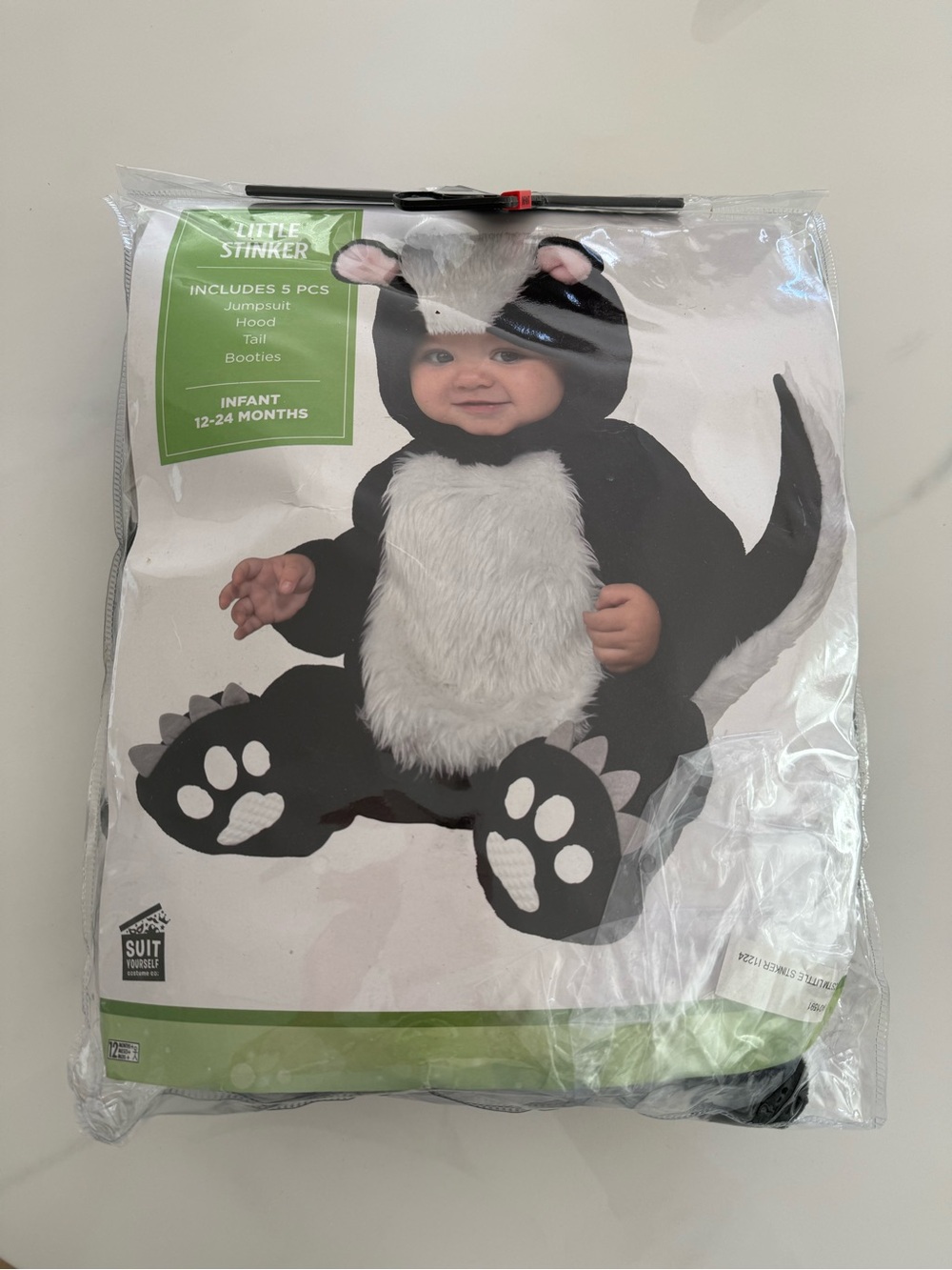 Infant Skunk Costume - Black & White